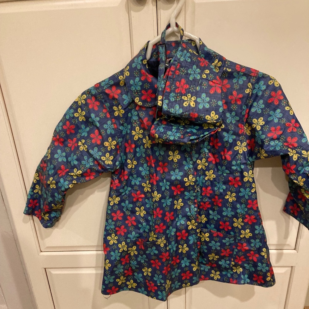 Girls Talbots Rain Coat with Matching Hat Size 5